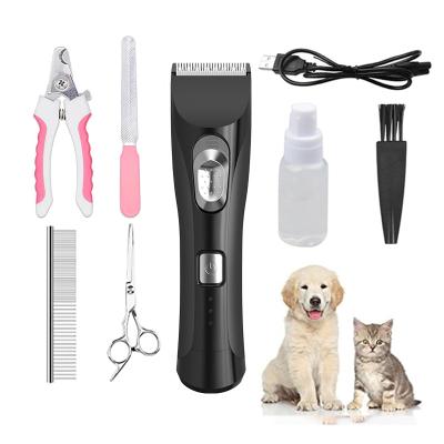 China Sustainable Multifunctional Rechargeable Pet Hair Trimmer Set Professional Electric Pet Clippers for sale