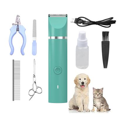 China Amazon Hot Sales Pet Grooming Kit Viable Low Noise Waterproof Hair Cutter Rechargeable Clipper Trimmer for sale