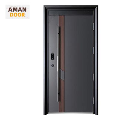 China Simple Design Bulletproof Invisible Wooden Door Hinge Door Design Steel Security for sale