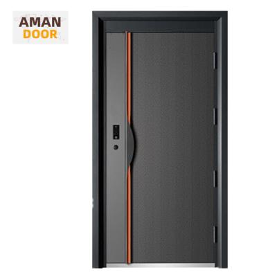 China Bulletproof Wrought Iron Prices Main Entrance Doors Steel Glass Windows for sale