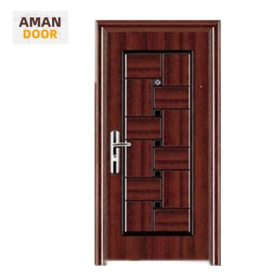 China Bulletproof Modern Hotel Houses Apartment Room Interior American Metal Steel Door Design for sale