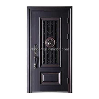 China Custom modern front entrance modern design double door composit interior steel doors security front for sale