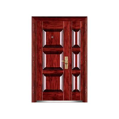 China Chinese High Quality Cheap Exterior Steel Door Black Security Main Door Malaysia Style Custom Front Anti Theft Door for sale