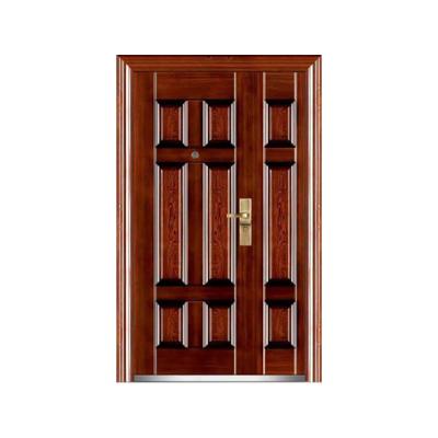 China Chinese American Style Modern Flat Exterior Home Doors Security Steel Door for sale