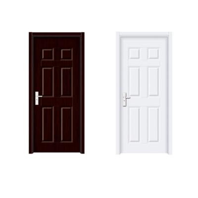 China Traditional Hot Sale American Door 6 Panel Arch Panel Door Cavity Steel Core Flush Door for sale