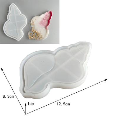 China Viable Shell Shape Silicone Molds DIY Conch Silicone Large Mold For Epoxy Resin Craft for sale