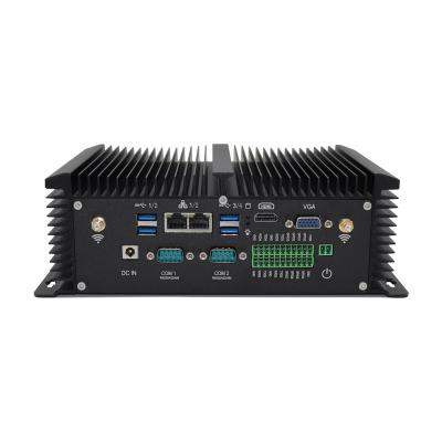 China Industrial Fanless Industrial PC Core i7 4500U Embedded Mini PC With 2LAN 2COM RS232 RS485 GPIO Support Desktop Computer for sale