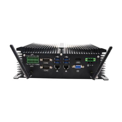 China 10th Gen Core I7 10510U Industrial Win 10 Pro DDR4 64GB RAM With GPIO 6*com 4*lan HD VGA RS232 RS485 Mini Industrial Desktop PC PC for sale