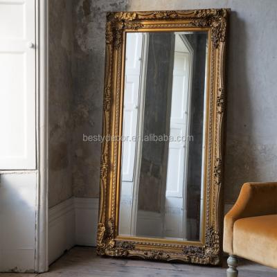 China Luxury Shabby Chic Frame Espejo de Louis Decorative Hang Wall Mirror New Contemporary Wooden French Design for sale