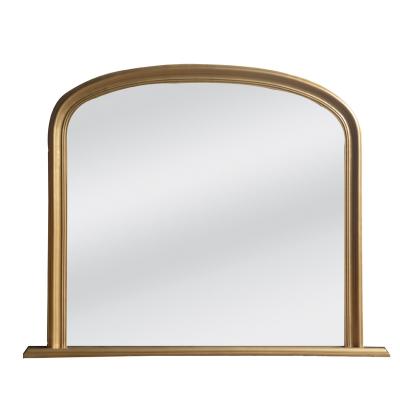 China Country Minimalist Gold Living Room Classic Overmantel Arch Frame Mirror for sale