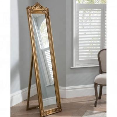 China Minimalist Gold Free Standing Arch Mirror Custom Made French Mirror In Living Room for sale