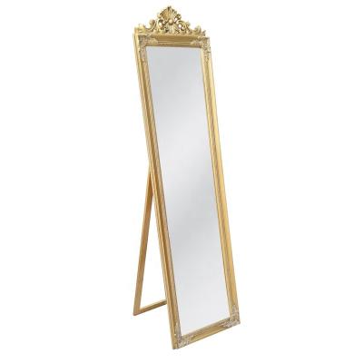 China Art Decor Mirror Frame Wood Floor Free Standing Dressing Mirror for sale