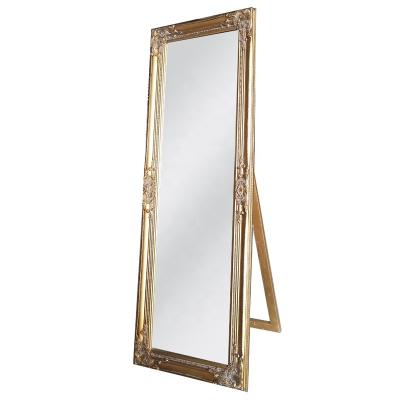 China Free Standing Wall Mounted Wood Frame Dressing Mirror Decorative Floor Standing Back Full Length Mirror Large for sale