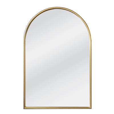 China Hotel Minimalist Modern Luxury Bathroom Cloakroom Metal Funiture Decorative Wall Mirror for sale