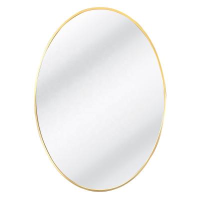 China Contemporary Modern Convenient Oval Bathroom Set Stainless Steel Circle Round Wall Mirror for sale