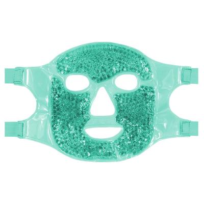 China Non-Toxic Reusable Gel Beads Ice Mask Hot Cooling Face Mask Ice Face Mask for sale