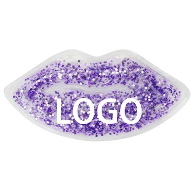 China Hot Selling Hot Cold Pack Adjustable Logo Lip Shape Ice Packs Custom Made Beauty Gel PVC Lip Shape for sale