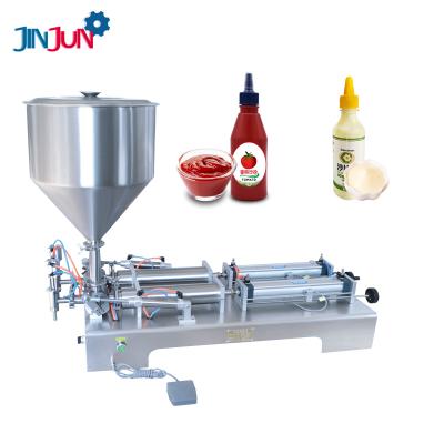 China JINJUN Food Table Oil Semi-automatic Pneumatic Desktop Honey Bottle Filling Machine for sale