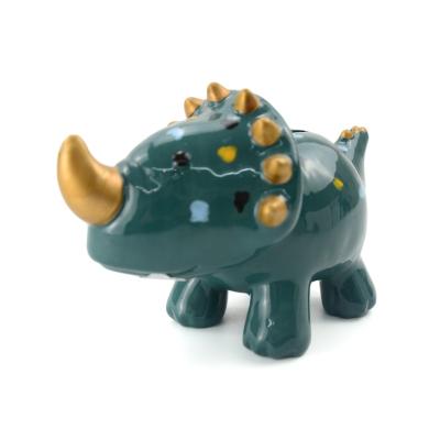 China Ceramic Piggy Bank Piggy Bank Money Savings Bank Rhino Decoration Home Gift Coin Storage Piggy Bank for sale