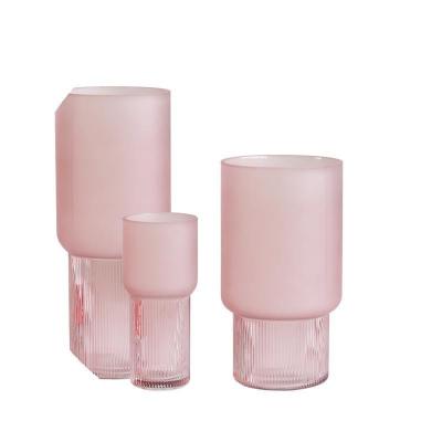 China Art Decor High Quality Glass Vase Bottle Rose Vase Decor For Home Tabletop Glass Vase for sale