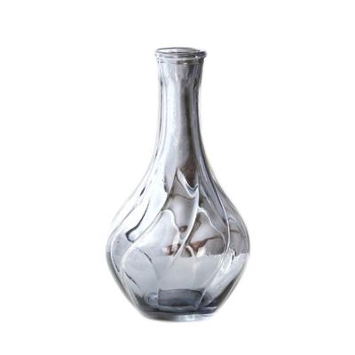 China Home Decor Clear Glass Flower Vase Eco-friendly Modern Simple Glass Vases With Rope Dry Flower Vase for sale