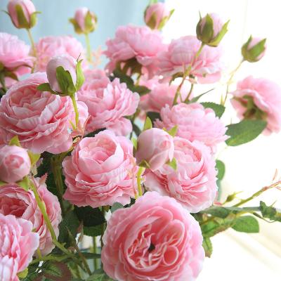 China Traditional Home Decoration, Wedding Decoration Wall Artificial Flowers Cabbage Rose, Ranunculus asiaticus for sale