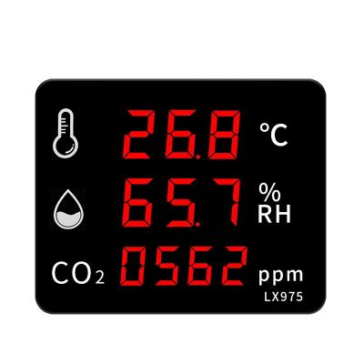 China Indoor Large Led Display Laboratory CO2 Meter Monitor Gas Analyzer Wall Mount Temperature Humidity Sensor CO2 Detector for sale