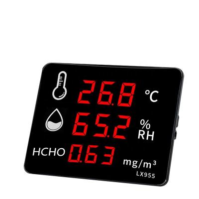 China Indoor Outdoor Digital Laboratory Temperature and Humidity Display Multifunction Air Quality Monitor Detector Household HCHO Gas Analyzer for sale