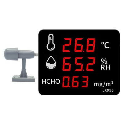 China Indoor Industrial Portable External Rainproof Humidity Humidity HCHO Outdoor LED Display Air Quality Monitor Air Quality /Outdoor Gas Detector for sale