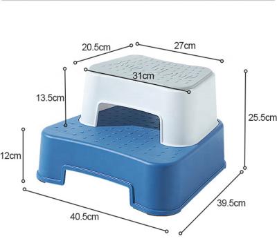 China New Arrival Toddler Plastic Step Stool Adjustable (Height) Double Removable for sale