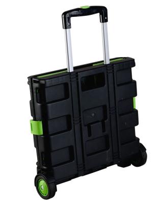 China Fashionable Folding Trolley On Wheels And Retractable Hand Trolley Two Wheel Folding Lightweight Rolling Luggage For Shopping for sale