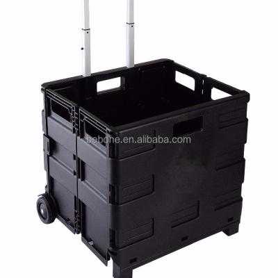 China High Quality Colorful Design Buying Easy Folding And Carrying Plastic Storage Box With Wheels for sale