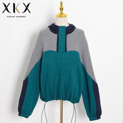 China 2021 Winters New And Color Matching One Line Sweater 2021 Latest Hoodie Sweater for sale