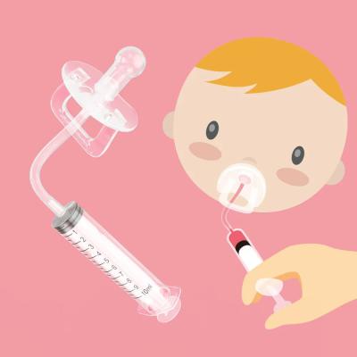 China Medicine Oral Feeding Syringe BPA Free Training Baby Eating Pacifier Feeder en venta