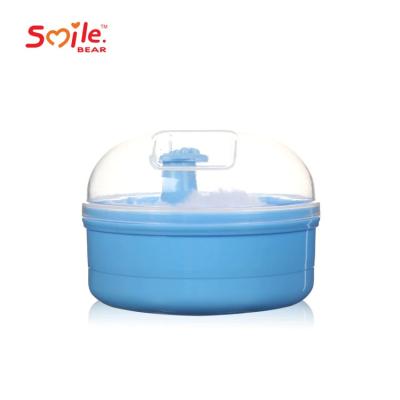 China Customized logo Baby Soft Face Body Powder Puff Sponge Box Container for sale