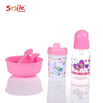 China New baby born gift sets with  bowl sets drinking cup&feeding bottle for sale