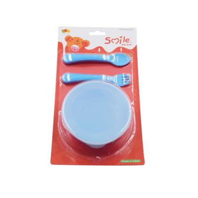 China Food Grade Newborn Feeding Set Plastic Safety Feeding Bowl Set For Baby zu verkaufen