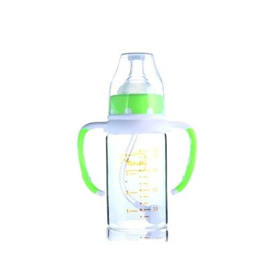 China Glass Training Baby Milk Bottle Food Grade High Hardness Milk Bottle Bpa Free Custom Milk Feeding Glass Baby Bottle zu verkaufen