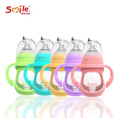 China Anti Fall Milk Feeding Bottle Multifunctional Customized Color Te koop