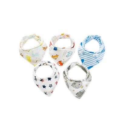 中国 Burp Cloths Infant Bandana Bibs Colorful 5 Pack Baby Drool Bibs Set 販売のため