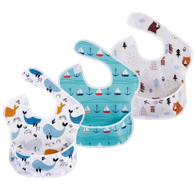 Κίνα 100% Polyester Waterproof Infant Bibs Coating Feeding Cloth Bibs Washable προς πώληση