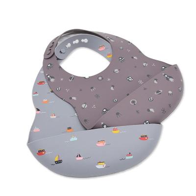 China BPA Free Silicone Feeding Bibs Kids Waterproof Soft Bibs Eco Friendly for sale