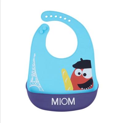 中国 Disposable Food Catcher Bib Waterproof Eating Bibs Soft Silicone Pockets For Infants 販売のため