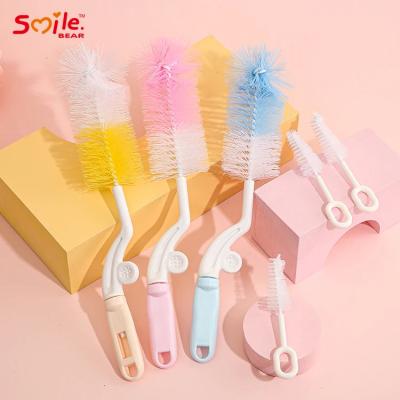 China Nylon Infant Bottle Brush Cup Cleaning Tool 360 Degrees Nipple Cleaner zu verkaufen