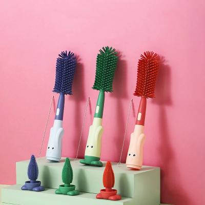 China 3 Colors Bottle Scrub Brush Eco Friendly Portable For Washing Bottles zu verkaufen