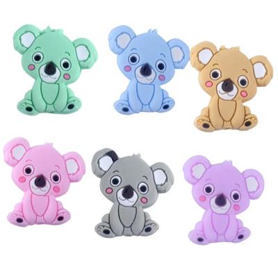 中国 Hot Selling Animal Chewable Bead DIY Pacifier Chains Accessories BPA Free Baby Silicone Focal Beads 販売のため