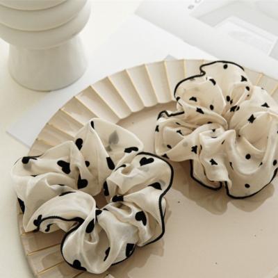 China Attractive Korean bun head large  temperament head rope high-grade accessories mesh tie hair scrunchies for sale