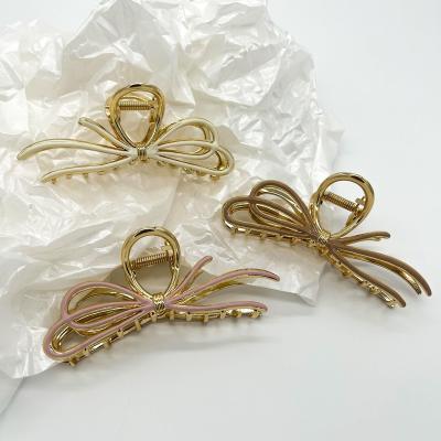 China European and American Style Wholesale INS Style Metal Hair Claw Clips Two-color Claw Clips For Thick Hair Plastic Hair Claw Clips for sale