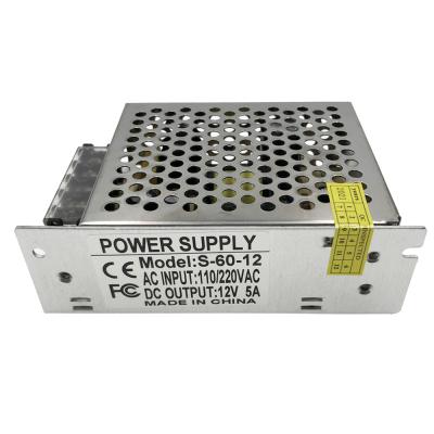 China high quality 60w 12v5a 12v S-60-12 power supply outdoor portable power supplies for sale