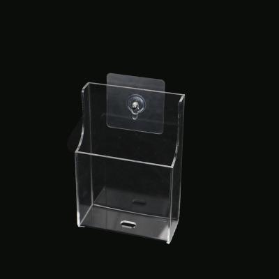 China Small Storage Boxes Durable Acrylic Clear Bathroom Storage Fancy Rectangle Wall Mounted Box For Key For Supermarket Display Box for sale